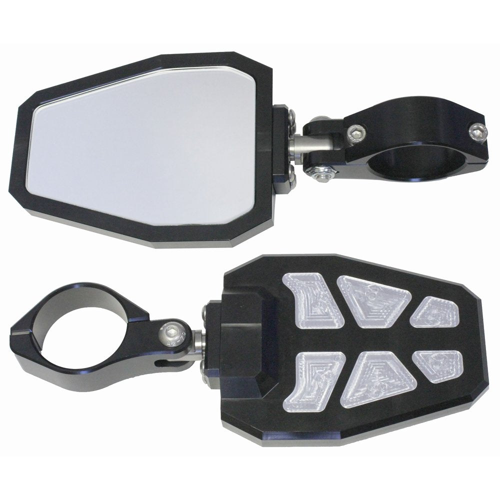 Side Mirror Black Pr 2.0" Recut Pockets