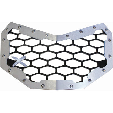 Mq Front Grill Blk/Slv W Slv Can Am X3 Logo