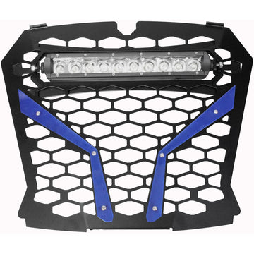 Front Grill Blue Pol Rzr S With 10" Light