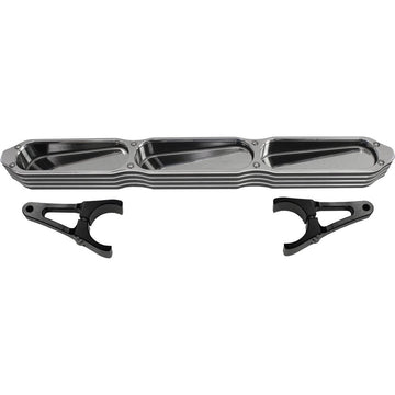 3 Panel Rear View Mirror W/Bezel Polished 2"