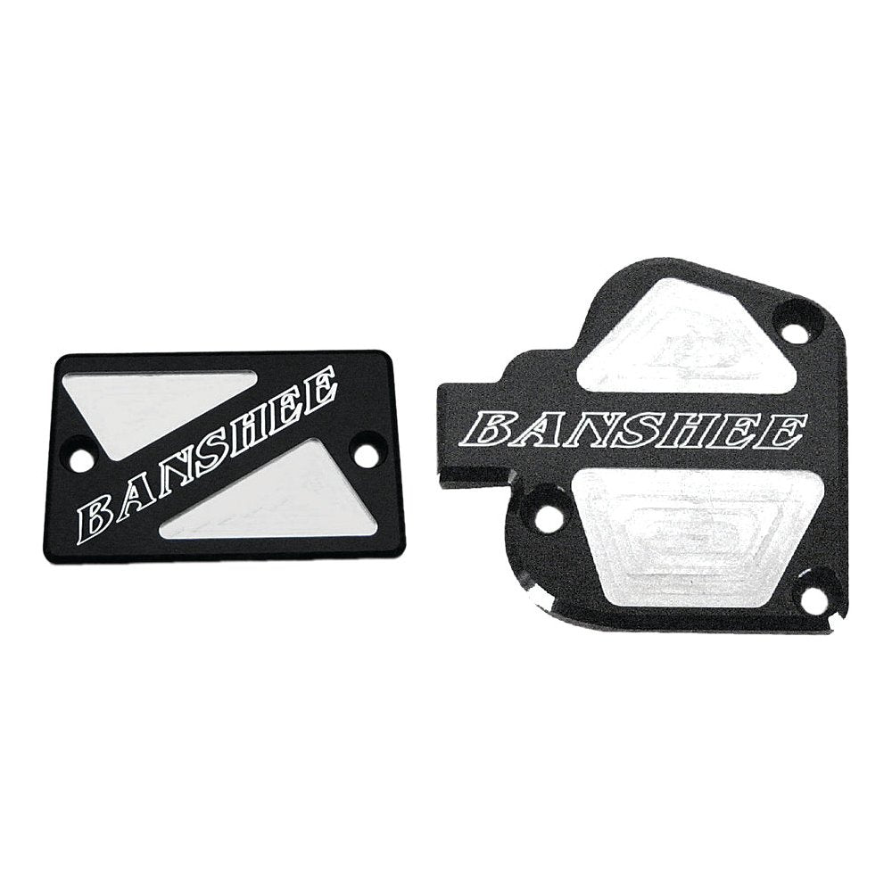Throttle & Brake Cover Set Black Logo Banshee