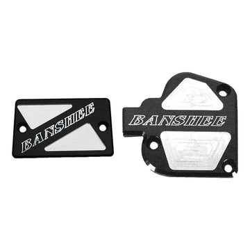 Throttle & Brake Cover Set Black Logo Banshee