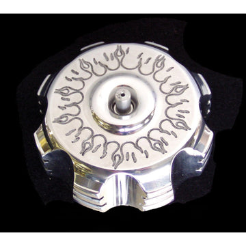 Billet Gas Cap (Black Flames)