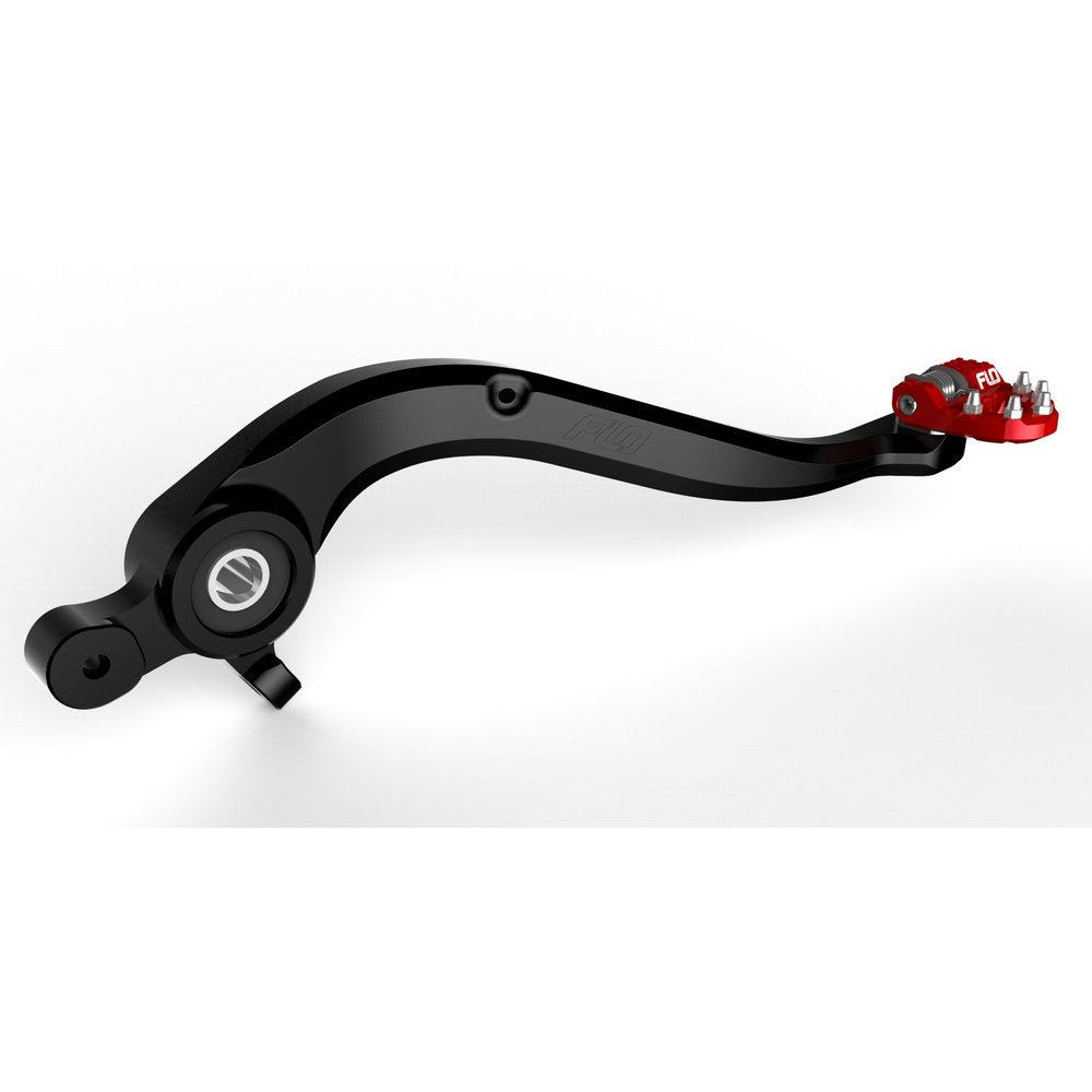 Folding Tip  Brake Pedals Red