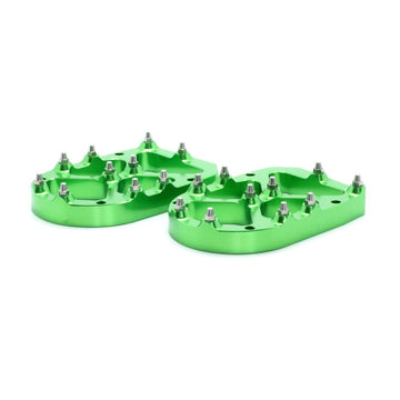 Pro Series Foot Peg Risers Green 13mm