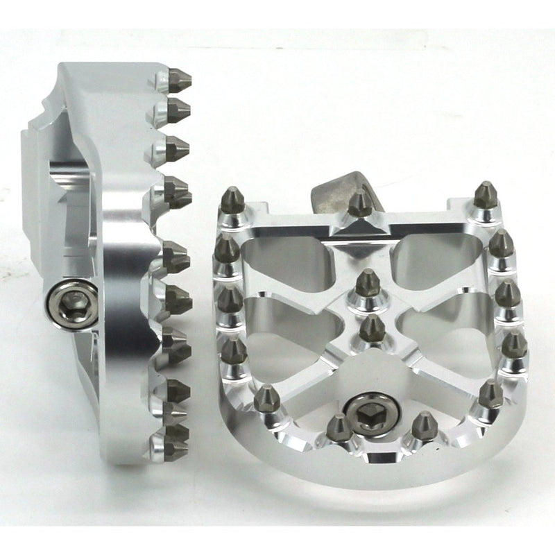 Bmx Style Foot Pegs Silver