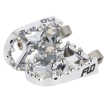 Moto Style Footpeg Set Chrome 2"X3.125"