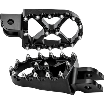 Moto Style Footpeg Set Black 2"X3.125"