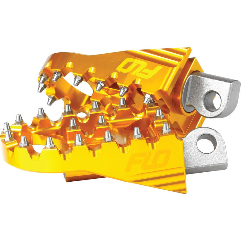 Moto Style Footpeg Set Gold 2"X3.125"