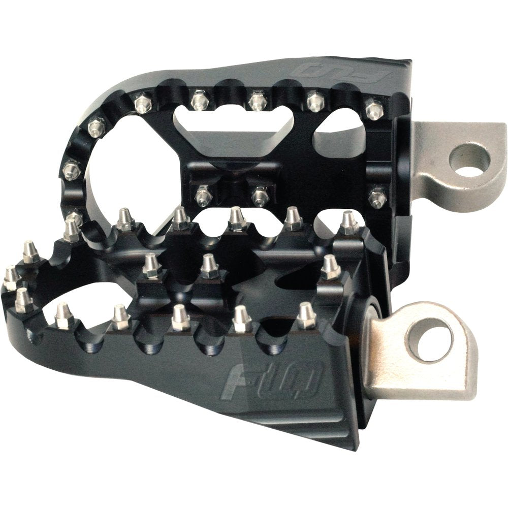 Moto Style Footpeg Set Flat Black 2"X3.125"