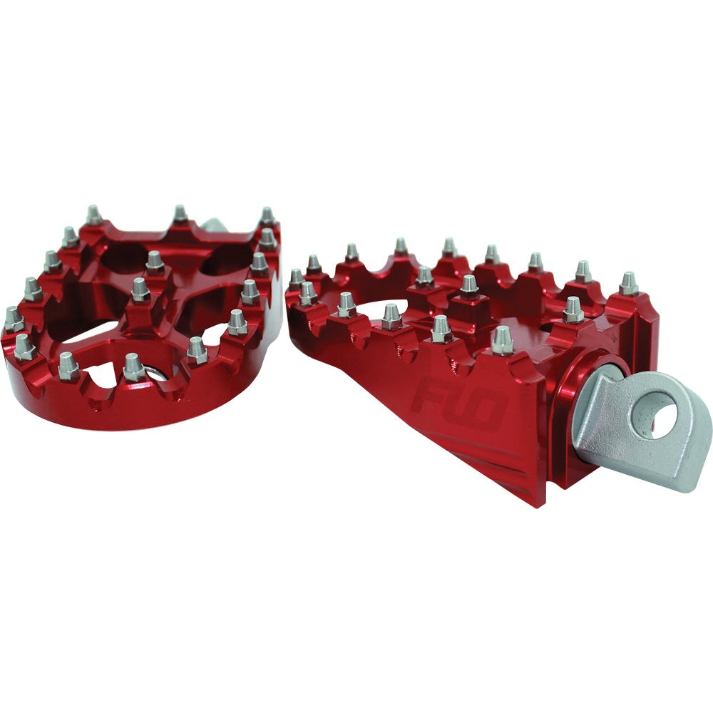 Moto Sytle Footpeg Set Red 2"X3.125"