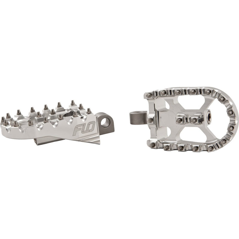 Moto Style Footpeg Set Silver 2"X3.125"