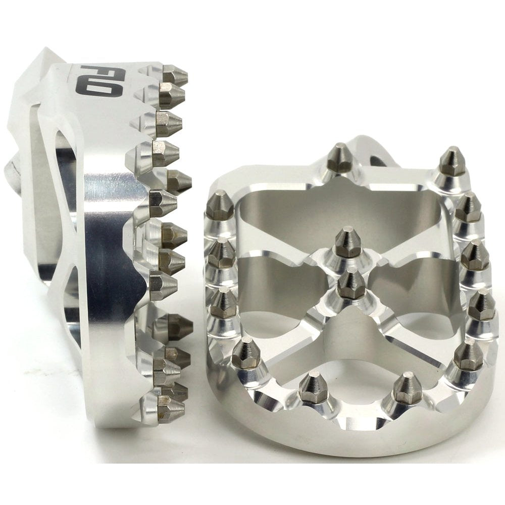 Pro Series Foot Pegs Silver Kaw