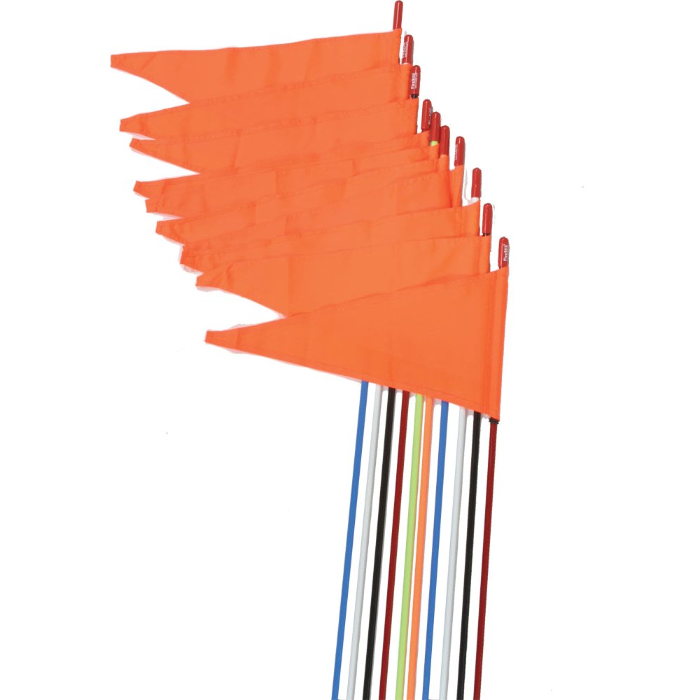 Safety Flags Spring Mount Orange 7' 10/Pk