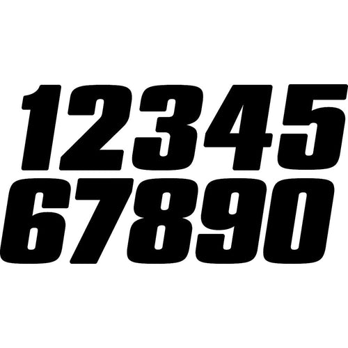 #0 4" White Digits 3/Pk