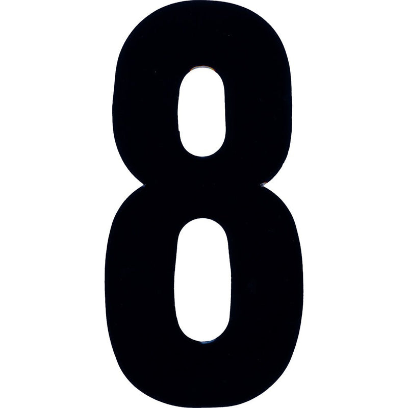 #8 6" Black Extreme Digits 3/Pk