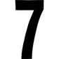 #7 6" Black Extreme Digits 3/Pk