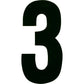 #3 4" White Extreme Digits 3/Pk
