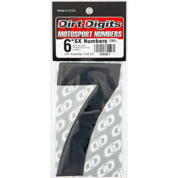 #7 6" Black Super X Digits 3/Pk