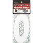 #0 6" White Super X Digits 3/Pk