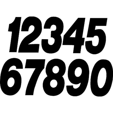 #1 7" Black Super X Digits 3/Pk