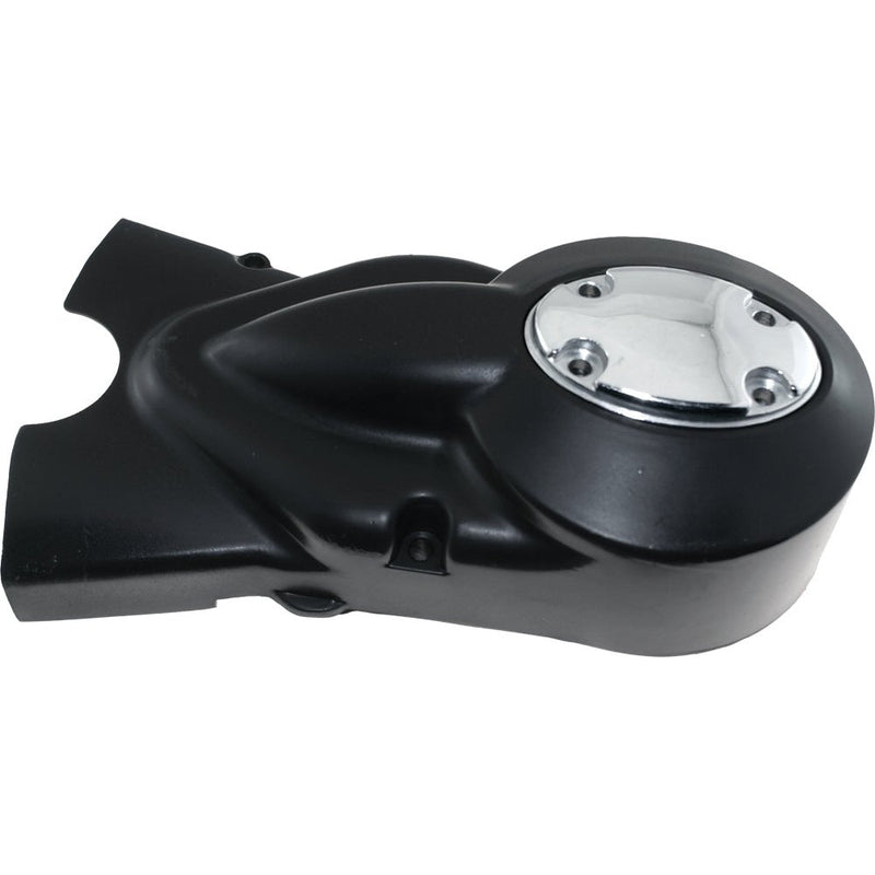 Stator/Chain Cover Black W/Chrome