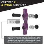 Tamer Double Button X Wing Purple