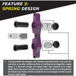 Tamer Double Button X Wing Purple