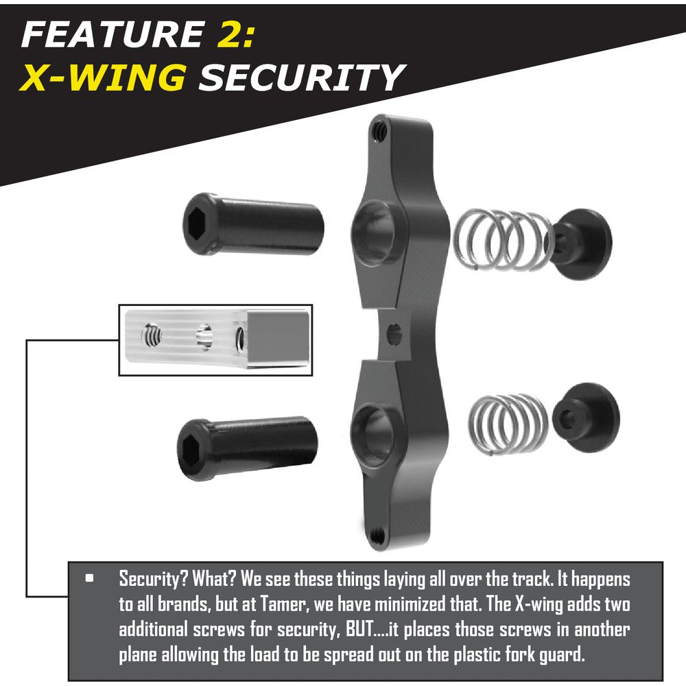 Tamer Double Button X Wing Black