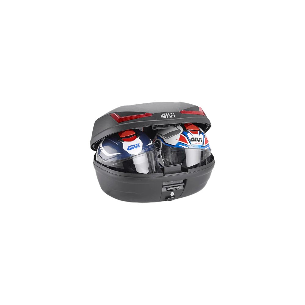 Simply Iv Top Case 45l Black W/Red Lens