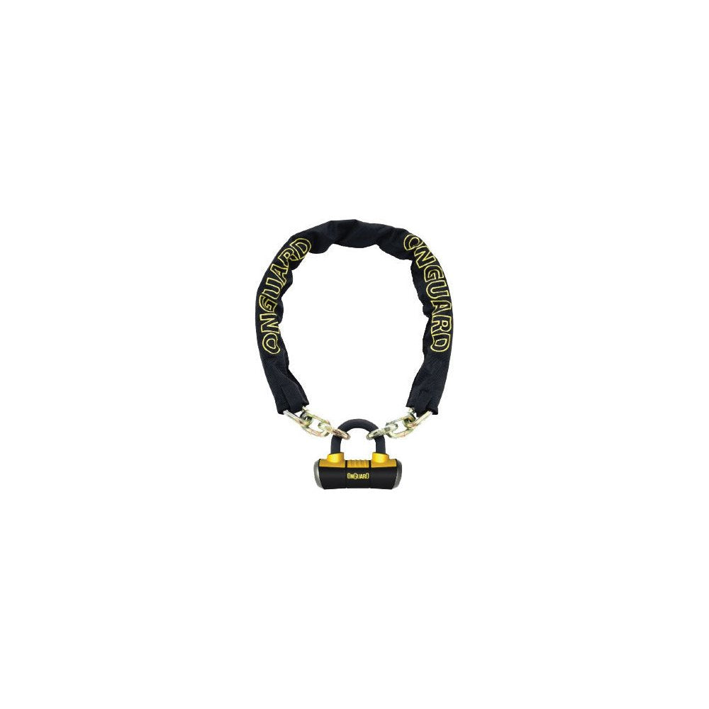 Mastiff 8019l Chain With Boxer U Lock Blk/Yel 6 Ft