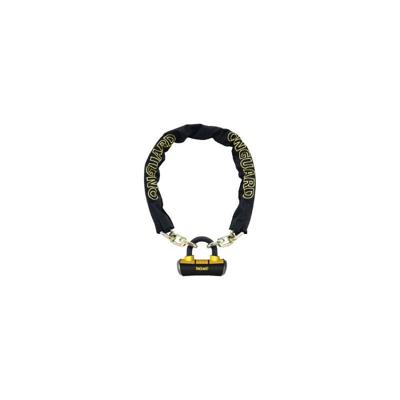 Mastiff 8019l Chain With Boxer U Lock Blk/Yel 6 Ft