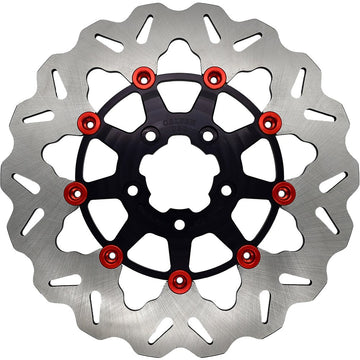 Rotor 11.5" Floating Wave Rr Black/Red Buttons