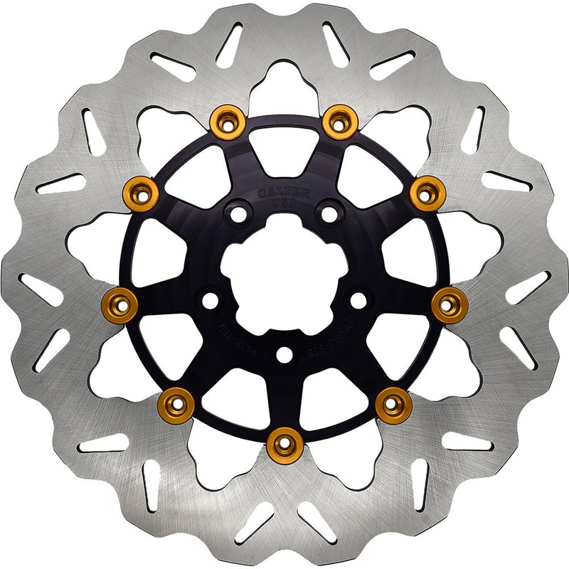 Rotor 11.5" Floating Wave Fr Black/Gold Buttons