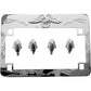 Eagle License Frame Chrome W/Bullet Bolts