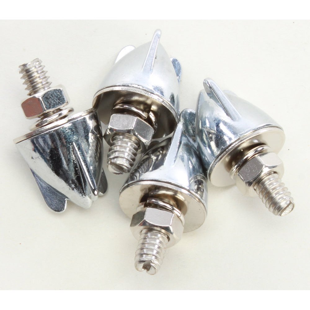 4/Pk 6mm Chrome Rocket Bolt