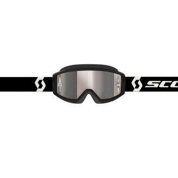 Primal Goggle Black/White Silver Chrome Works