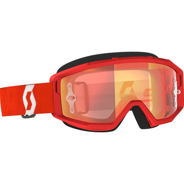 Primal Goggle Red/White Orange Chrome Works