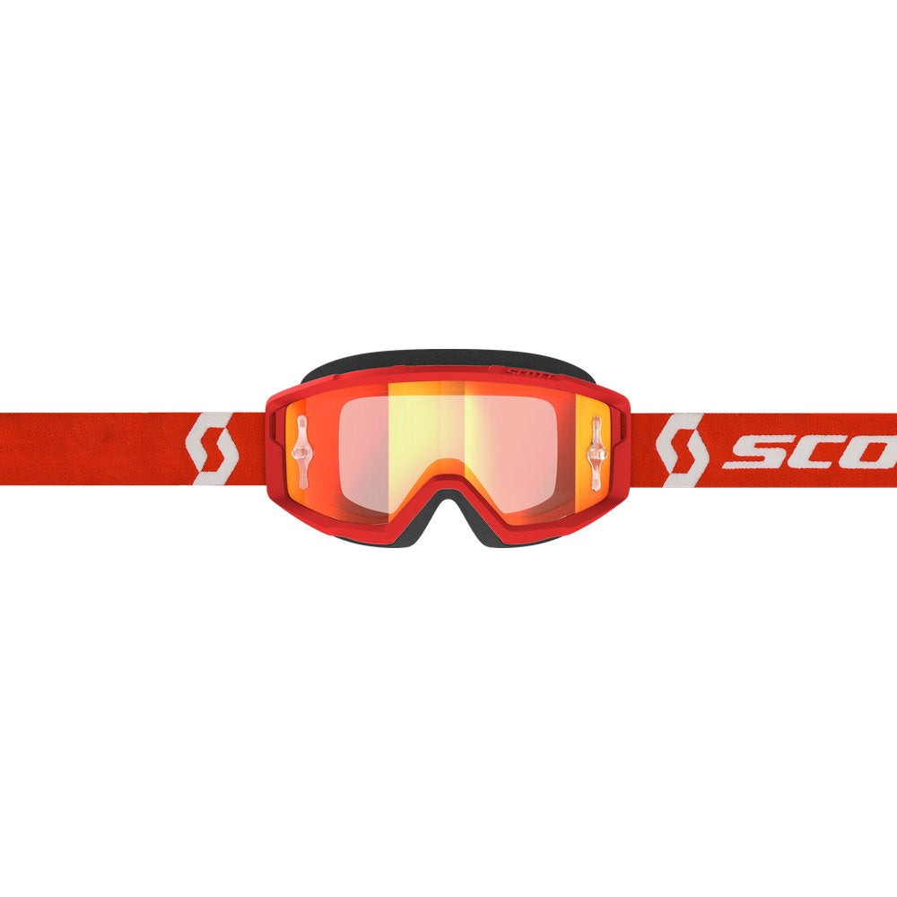 Primal Goggle Red/White Orange Chrome Works