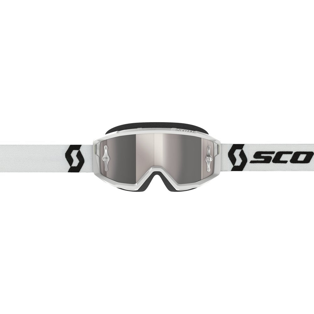 Primal Goggle White Silver Chrome Works