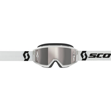 Primal Goggle White Silver Chrome Works