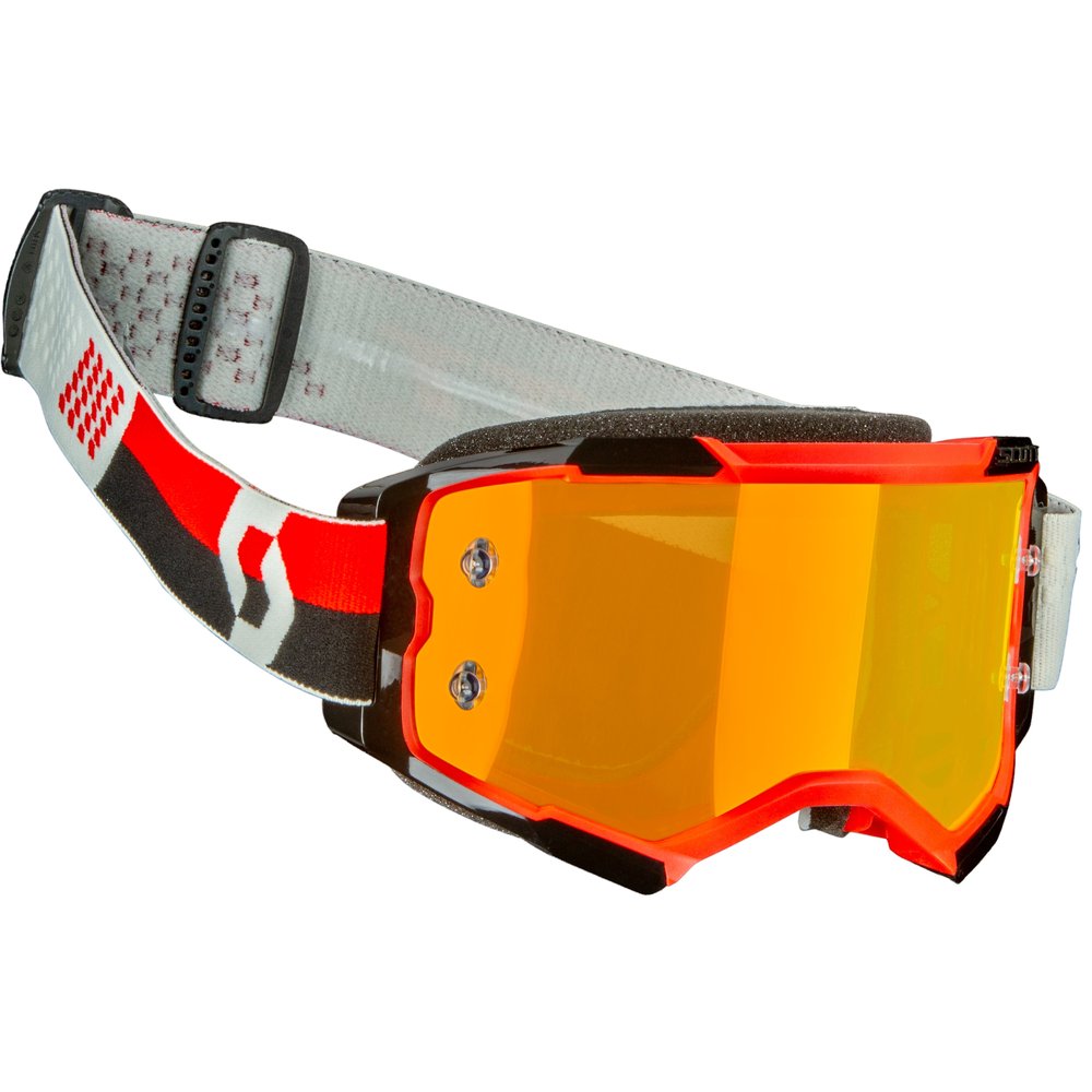 Fury Goggle Red/Black Orange Chrome Works