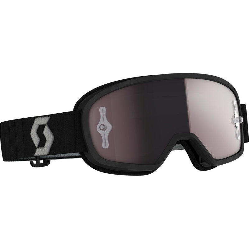 Youth Buzz Mx Pro Goggle Blk/Grey W/Silver Chrome Works