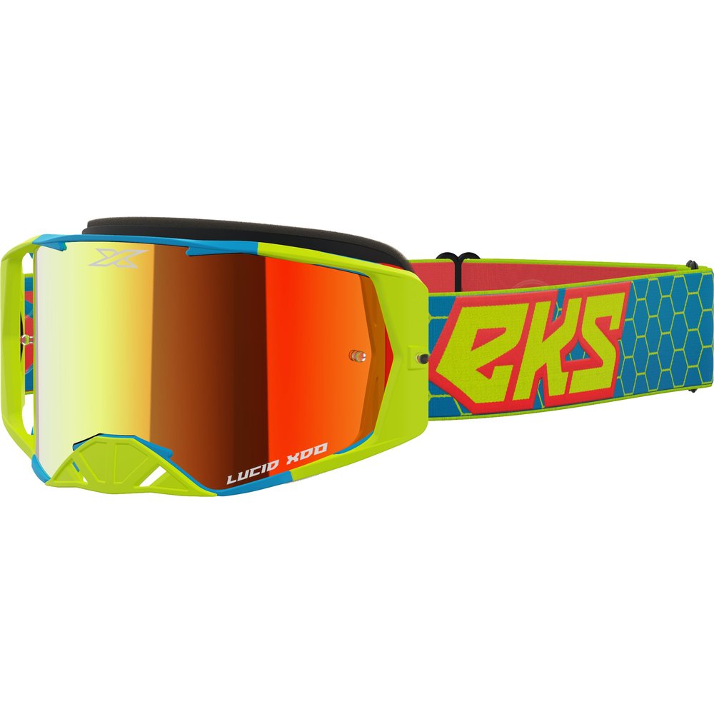 Lucid Goggle Flo Yel/Fire/Cyan W/Red Mirror