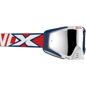 Outrigger Goggle Patriot Red/White/Blue W/Silver Mirror