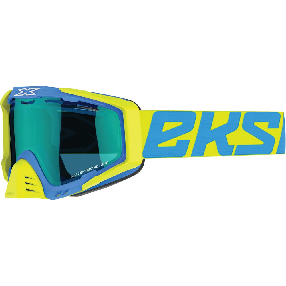Eks S Cold Weather Goggle Flo Yellow/Blue W/Blue Mirror