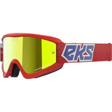Flat Out Mirror Goggle Rd/Wht/Blu Metallic Gold Mir