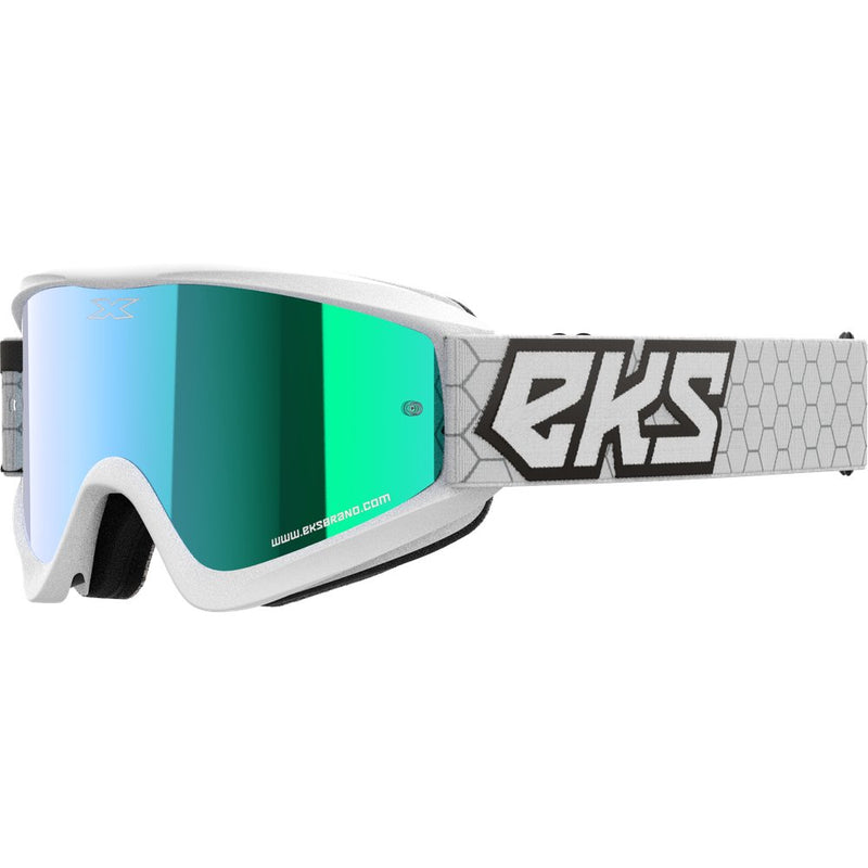 Flat Out Mirror Goggle White/Black Blue Mirror