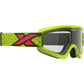 Flat Out Clear Goggle Flo Ylw/Black/Fire Red Clear