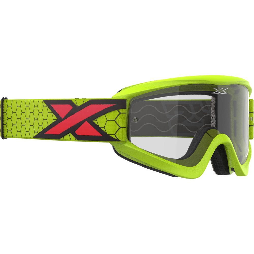Flat Out Clear Goggle Flo Ylw/Black/Fire Red Clear